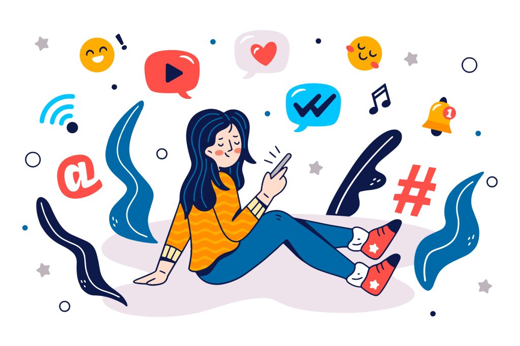Illustration réseauc sociaux