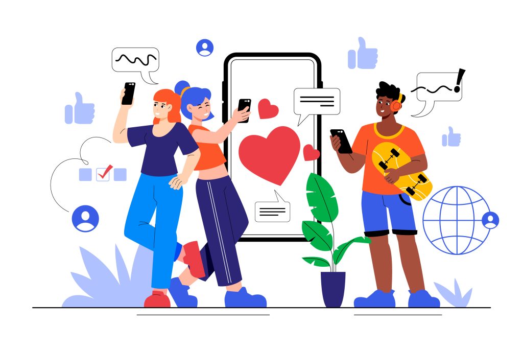 Illustration réseaux sociaux