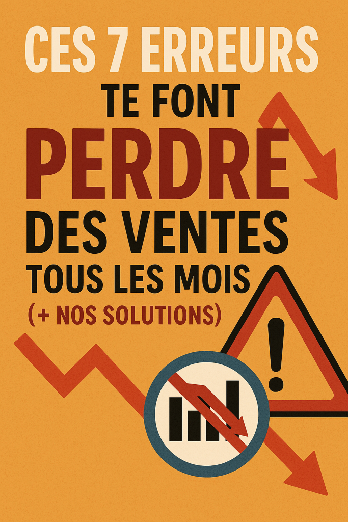 Image d'illustration article de blog Drive To Digital : Ces 7 erreurs te font PERDRE des ventes tous les mois (+ nos solutions)