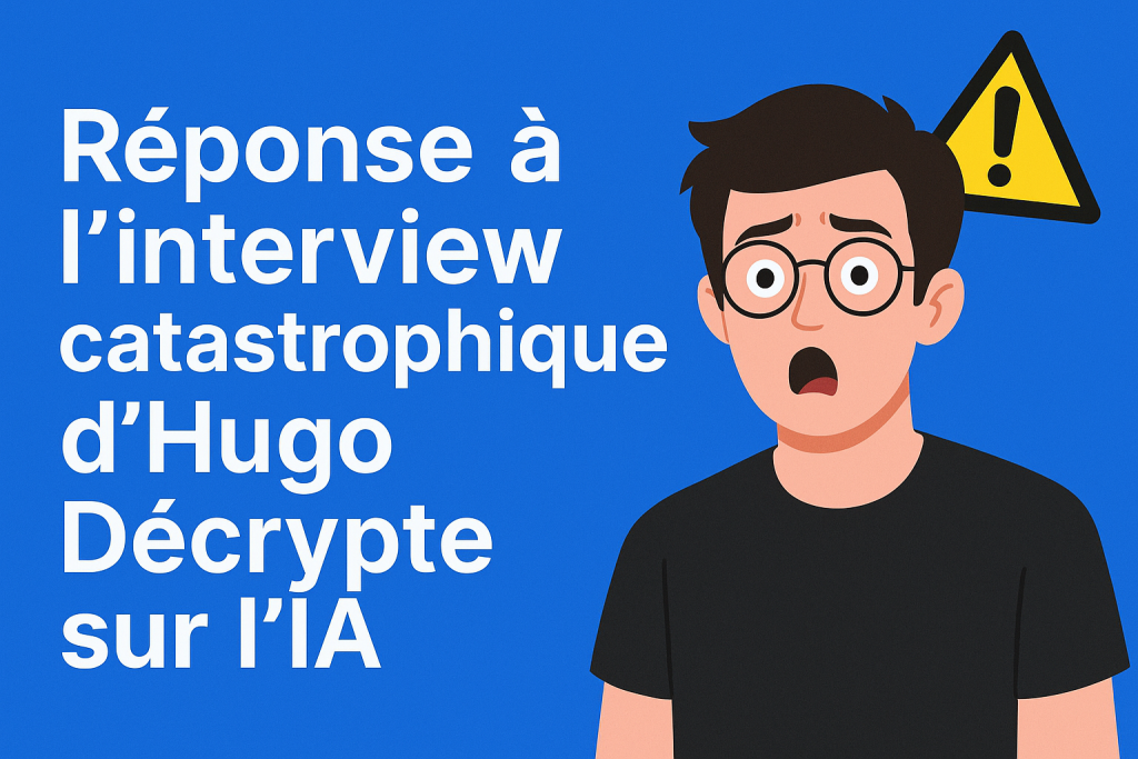 Image d'illustration article de blog DTD : Réponse à l’interview catastrophique d’Hugo Décrypte sur l’IA