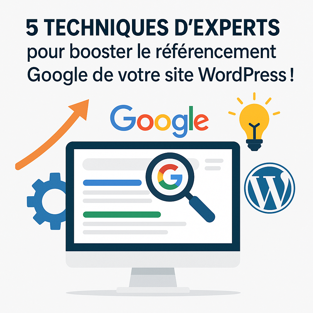 Image d'illustration article de blog DTD : 5 techniques d'experts pour booster le référencement Google de votre site WordPress !