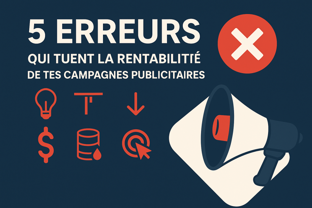 Image d'illustration article de blog DTD : 5 Erreurs qui tuent la rentabilité de tes campagnes publicitaires
